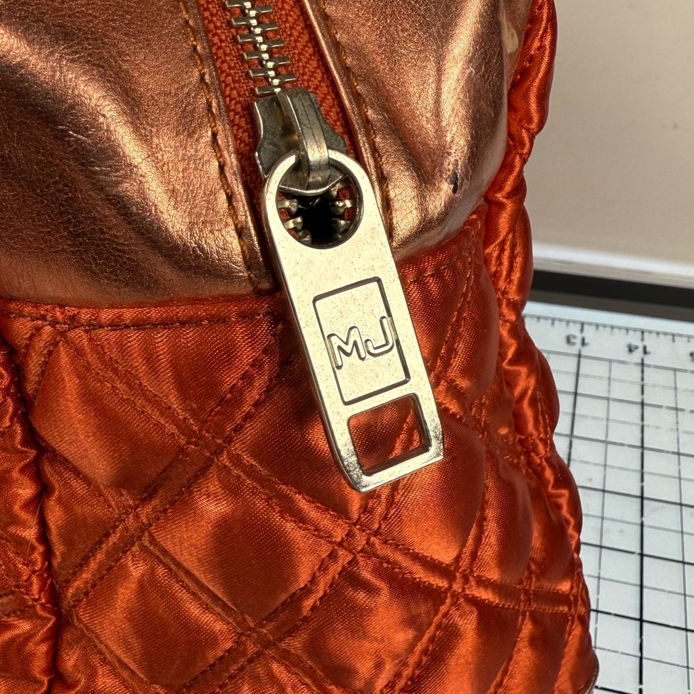 Marc by Marc Quilted Copper Orange Handbag. GOOD used - Picture 4 of 14